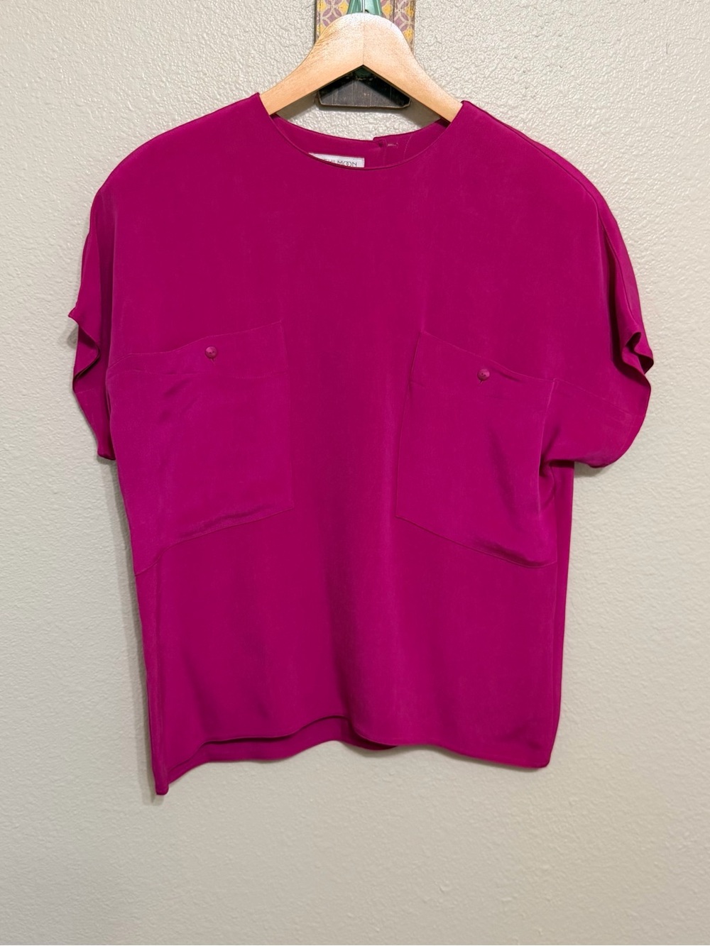 Vintage Silk Vivid Magenta Blouse
